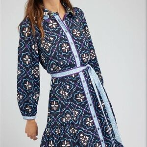 Current air floral Patterned Long Sleeve Dress